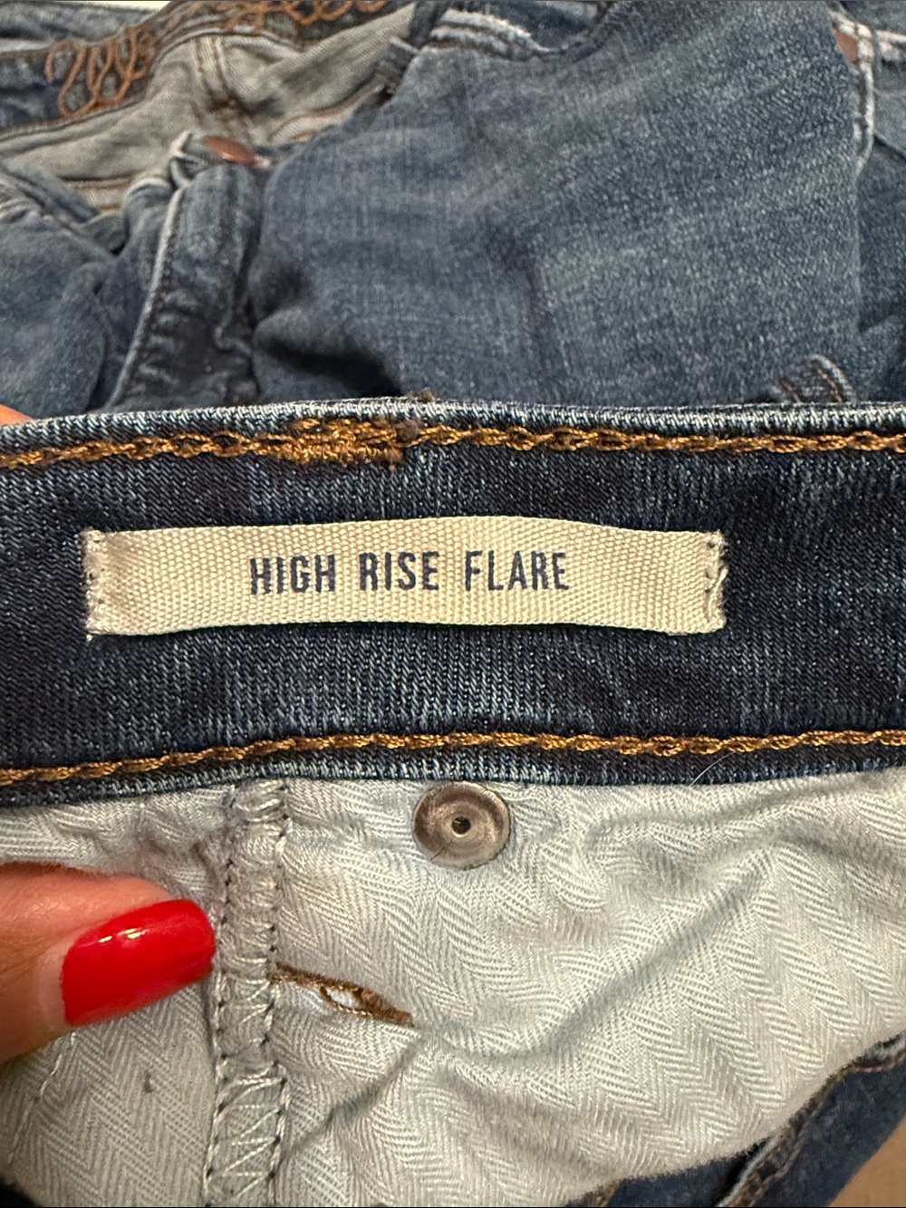 Wrangler Dark Blue Flare Jeans Wide Leg 33x34 - Picture 3 of 5